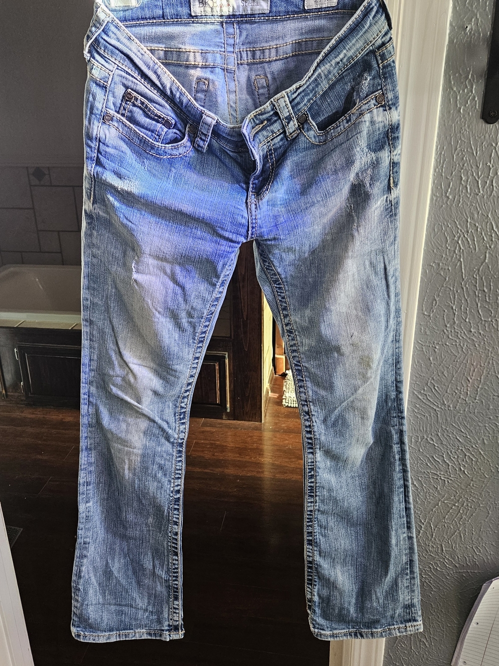 BKE Women's Light Blue Boot Cut Jeans- Stella 27R